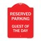 Signmission Designer Series Sign-Guest of Day, Red & White Aluminum Architectural Sign, 18" x 24", RW-1824-23931 A-DES-RW-1824-23931 - alternate 1